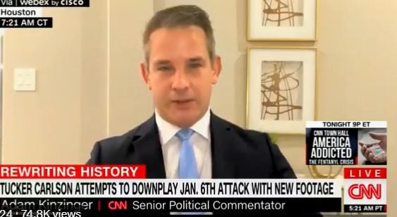 Crooked Little Adam Kinzinger Attacks Tucker Carlson for Releasing Jan 6 Video – Rick Grennel Sets Him Straight