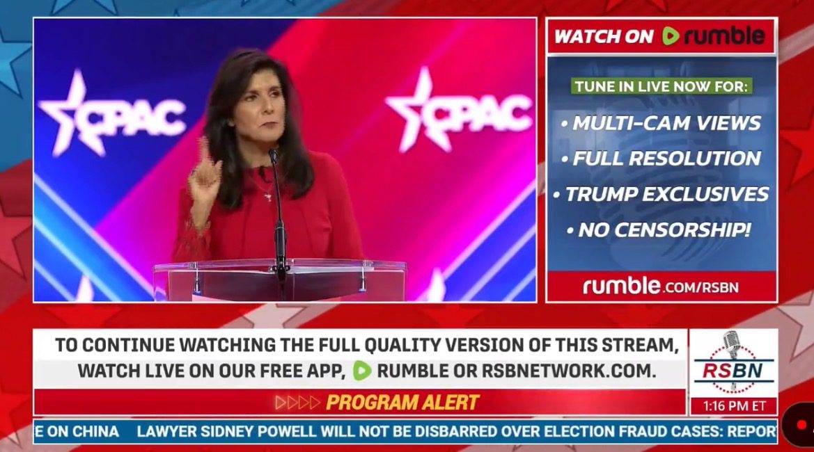 Nikki Haley Delivers Cringey CPAC Speech to Very Empty Room (VIDEO)