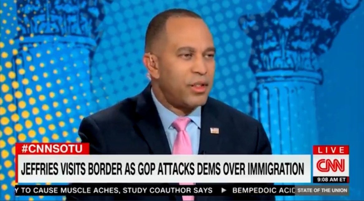 Democrat Hakeem Jeffries Absurdly Claims Biden “Reduced the Flow of Illegal Border Crossings” (VIDEO)