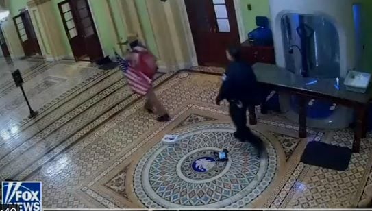 BREAKING: Tucker Carlson Releases Video Showing Capitol Police Escorting Jacob Chansley “QAnon Shaman” Peacefully Through the Capitol (VIDEO)