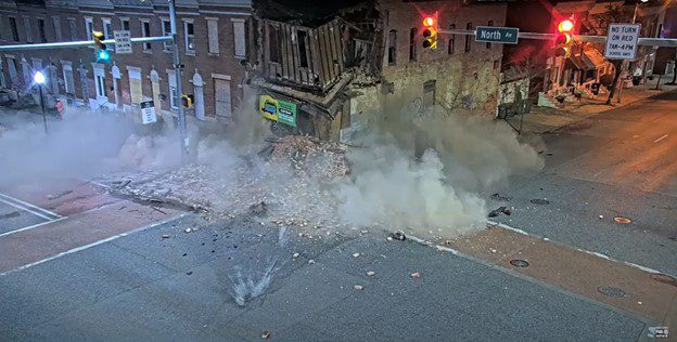 Man in Stolen Vehicle Causes Entire Building to Collapse After Crashing Into it – Pedestrian Also Killed (VIDEO)