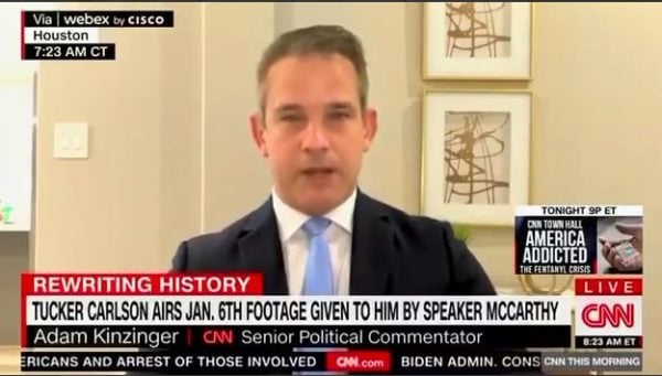 “We Had One of the Most Transparent Hearings in History” – Adam Kinzinger Whines After Tucker Carlson Releases J6 Video that Confirms He’s a Liar (VIDEO)