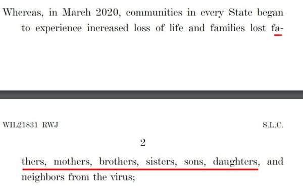 Democrats Introduce Resolution That Would Make March 1st “COVID–19 Victims Memorial Day”