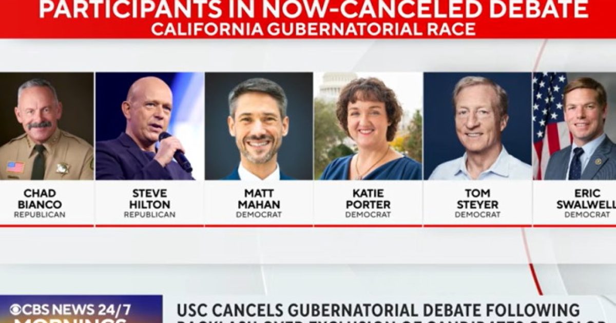 California Gubernatorial Debate Canceled Because Only White Candidates Qualified for the Event (VIDEO)