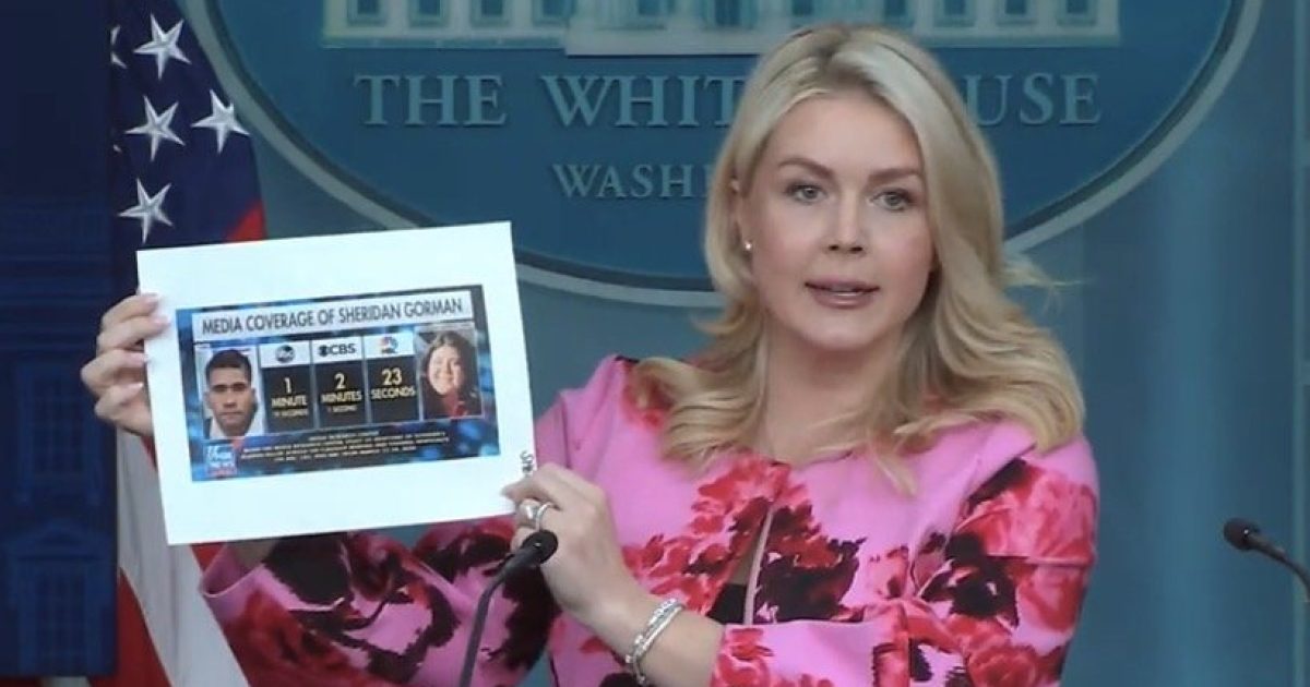 WATCH: Karoline Leavitt NUKES Leftist Media Hacks for Refusal to Cover the Murder of Sheridan Gorman by a Criminal Illegal from Venezuela as ABC, CBS, NBC Barely Cover and CNN, MS NOW Completely Ignore Story