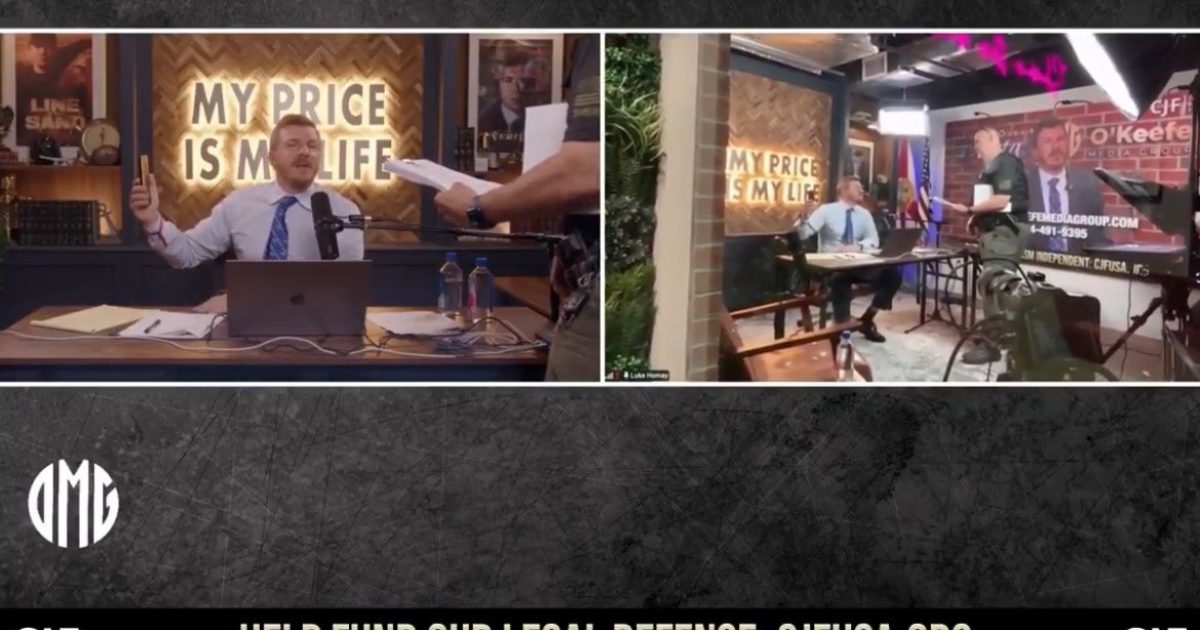 James O’Keefe Served Restraining Order by Palm Beach Sheriff While Live on Air (VIDEO)