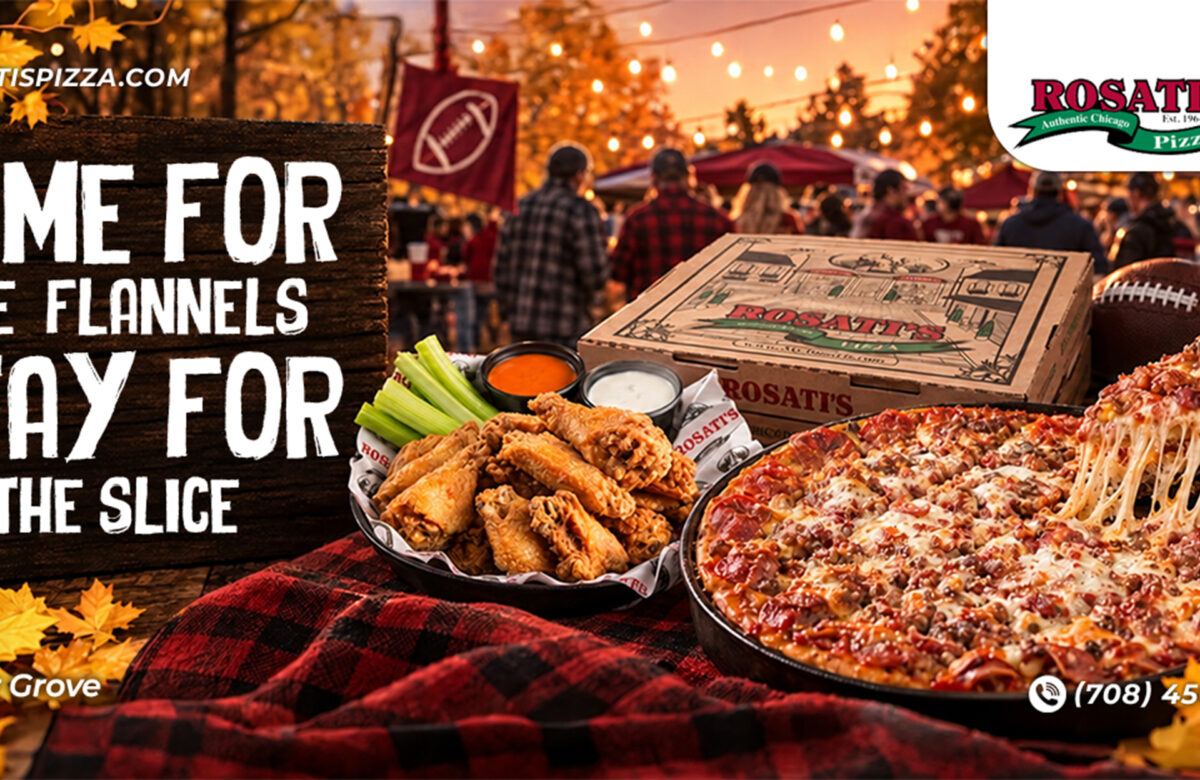 Heading to Flannel Fest or a Fall Event? Make Rosati’s River Grove Your Go-To for Pizza, Group Meals, or Catering!